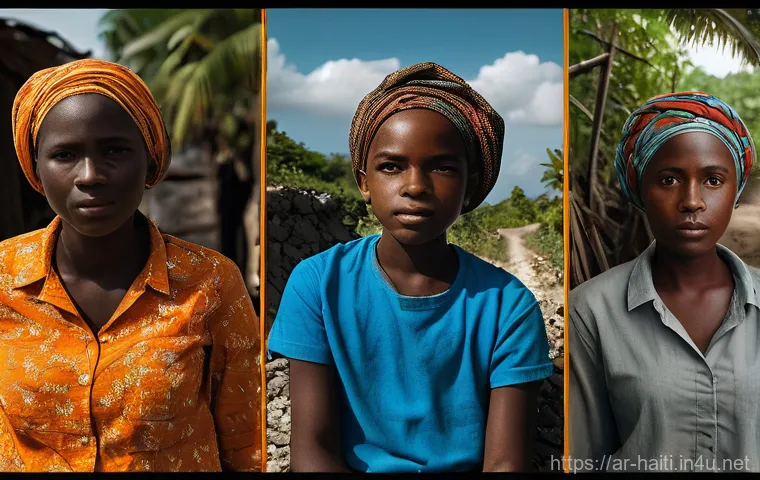 아이티 여행 중 유용한 프랑스어 크레올어 표현 - Here are three image generation prompts in English, designed to be detailed, safe, and reflective of...