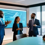 Home 17 아이티에서 성공한 스타트업 기업 사례 - **Visionary Leadership and Inspired Team Collaboration:**
"A vibrant, dynamic image of a diverse...