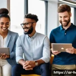 Home 19 아이티에서 성공적인 마케팅 전략 - **Prompt 1: Building Digital Trust and Community**
"A diverse group of adults, including individ...