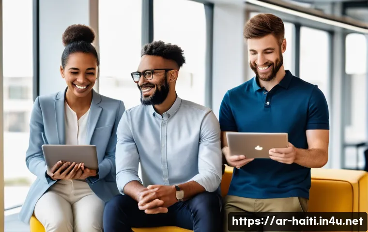 아이티에서 성공적인 마케팅 전략 - **Prompt 1: Building Digital Trust and Community**
"A diverse group of adults, including individ...